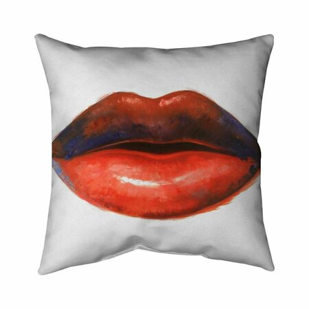 BEGIN HOME DECOR 20 x 20 in. Red Lipstick-Double Sided Print Indoor Pillow 5541-2020-MI63